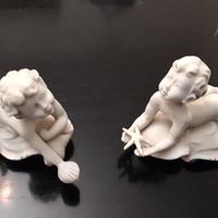 Coppia bimbi ceramica Capodimonte