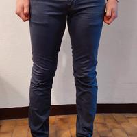 Pantaloni in cotone uomo blu