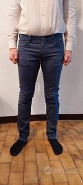 Pantaloni in cotone uomo blu