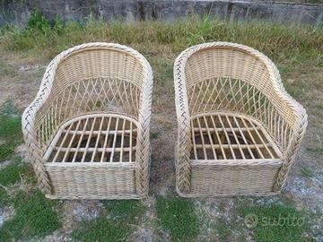 Poltrone in vimini e bambù "Vintage"