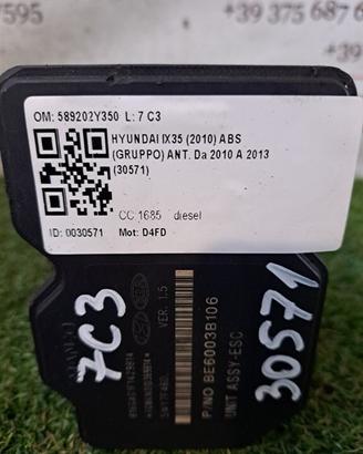 ABS HYUNDAI iX35 1° Serie 589202Y350 D4FD diesel