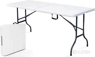 Tavolo Pieghevole Rettangolare richiudibile 180X75