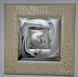 quadro con icona madonna in argento bilaminato