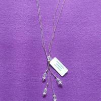 Collana a goccia di cristallo  a 3 fili con goccia