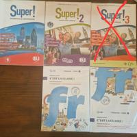 Libri francese C'EST LA CLASSE! e inglese SUPER!