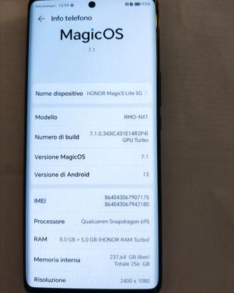 Honor magic 5 lite