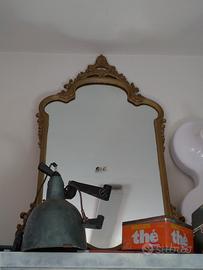 Specchio Antico Vintage Arredo Liberty Cornice Oro