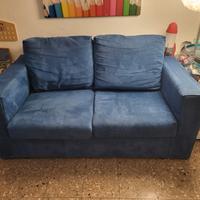 divano camoscio blu