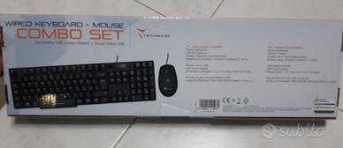 Techmade PC Combo Set Tastiera + Mouse Ottico