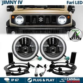 FARI LED Angel Eyes Per SUZUKI JIMNY 4 Bianco Puro