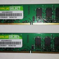 RAM Corsair 2 x 2GB - DDR2 - codice VS2GB800D2