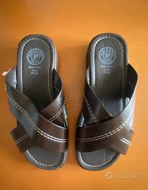 Ciabatte da uomo mai usate in vera pelle