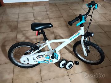 Bicicletta Bambino 4/7 anni con rotelle e faretti