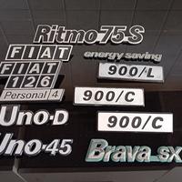 lotto targhette fregi Fiat 