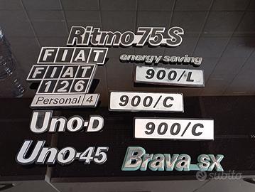 lotto targhette fregi Fiat 