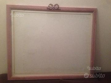 Cornice legno rosa con fiocco