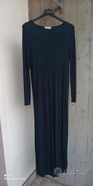 Maxi Abito svasato NAVY 44 Manica lunga Nuovo
