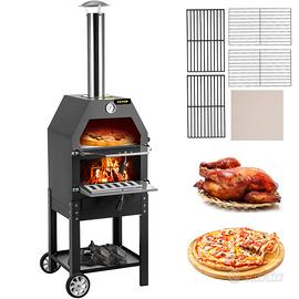 VEVOR Forno a Legna Portatile per Pizza Barbecue d