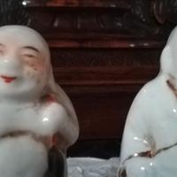 Coppia antiche statuette cinesi  vuote - pomoli