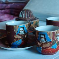 Set Caffè Porcellana Giapponese Vintage 