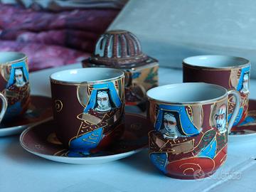 Set Caffè Porcellana Giapponese Vintage 