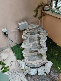 Fontana da giardino con riciclo di acqua