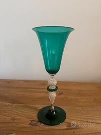 Calice in vetro di Murano finemente lavorato