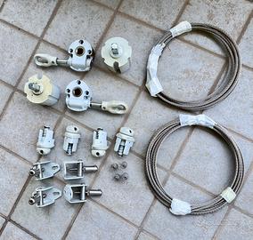 Kit per 2 tende da sole a cadute con tiranti inox