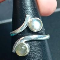 Anello in argento 925 rego e labradorite naturale 