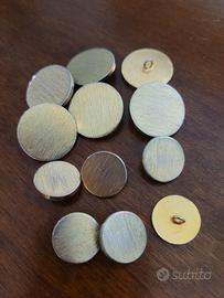 12 bottoni dorati da giacca