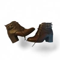 Stivaletti alla caviglia con tacco marroni