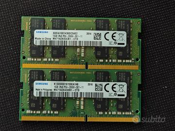 32Gb (2x16Gb) Samsung DDR4 Sodimm 2666Mhz