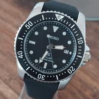 Seiko Diver's BlackDial Silicone Strap Solar Scuba