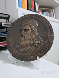 Medaglione in bronzo Da Vinci 20 cm