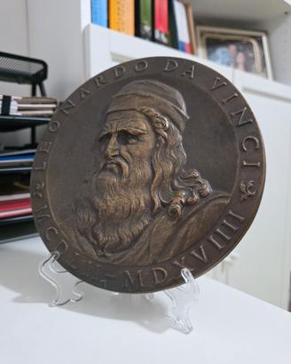 Medaglione in bronzo Da Vinci 20 cm