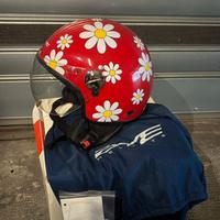 Casco moto BYE con margherite taglia XL donna