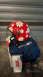 Casco moto BYE con margherite taglia XL donna