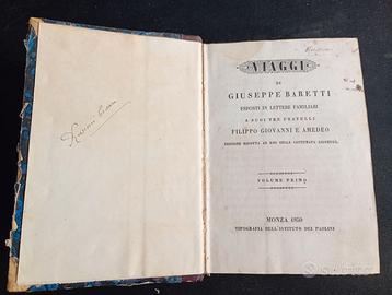 VIAGGI DI GIUSEPPE BARETTI - MONZA 1850 - PAG. 240