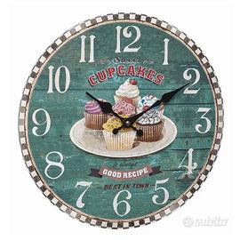 Orologio Analogico Vintage Cupcakes