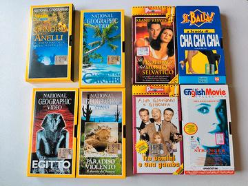 Videocassette VHS anni '90 vintage.