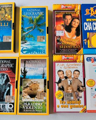 Videocassette VHS anni '90 vintage.