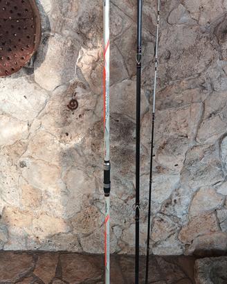 canna da pesca surfcasting con mulinello 