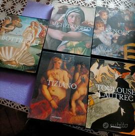 LOTTO DI 5 LIBRI A COFANETTO " I GENI DELL' ARTE"