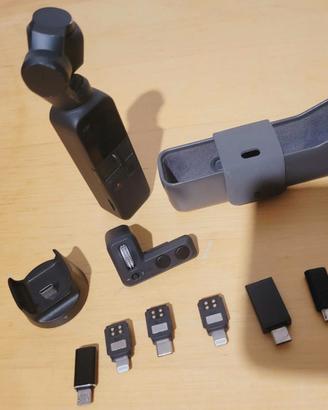 DJI Osmo Pocket 1ª Gen + Custodia Rigida, Accessor