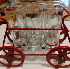Set di bicchierini vodka con carretto Aco.Mar cris