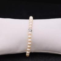 BRACCIALE IN ORO BIANCO 18 KT 750 CON PERLE