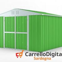Box struttura lamiera Acciaio 327x307 verde chiaro