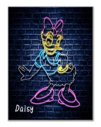 Quadro Stampa su Tela Daisy Neon – Design Moderno