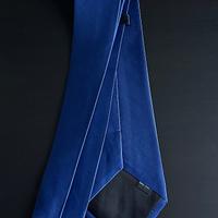 Cravatta seta lucida colore blu
