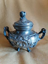 zuccheriera francese antica in peltro